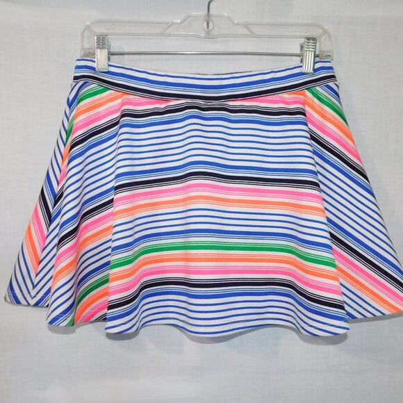 Justice Girls 18 / XL Multicolor Striped Casual Athletic Skort - Picture 5 of 9